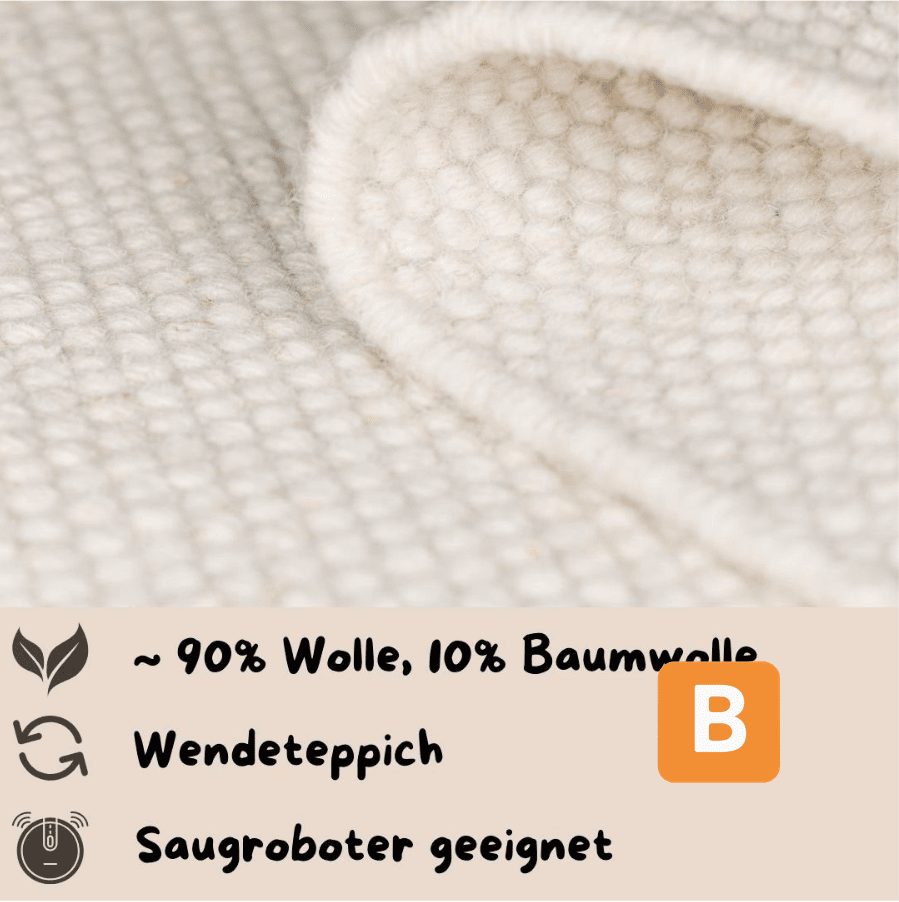 Wollteppich "Woolscape", Maße: 200x200cm - andas andas