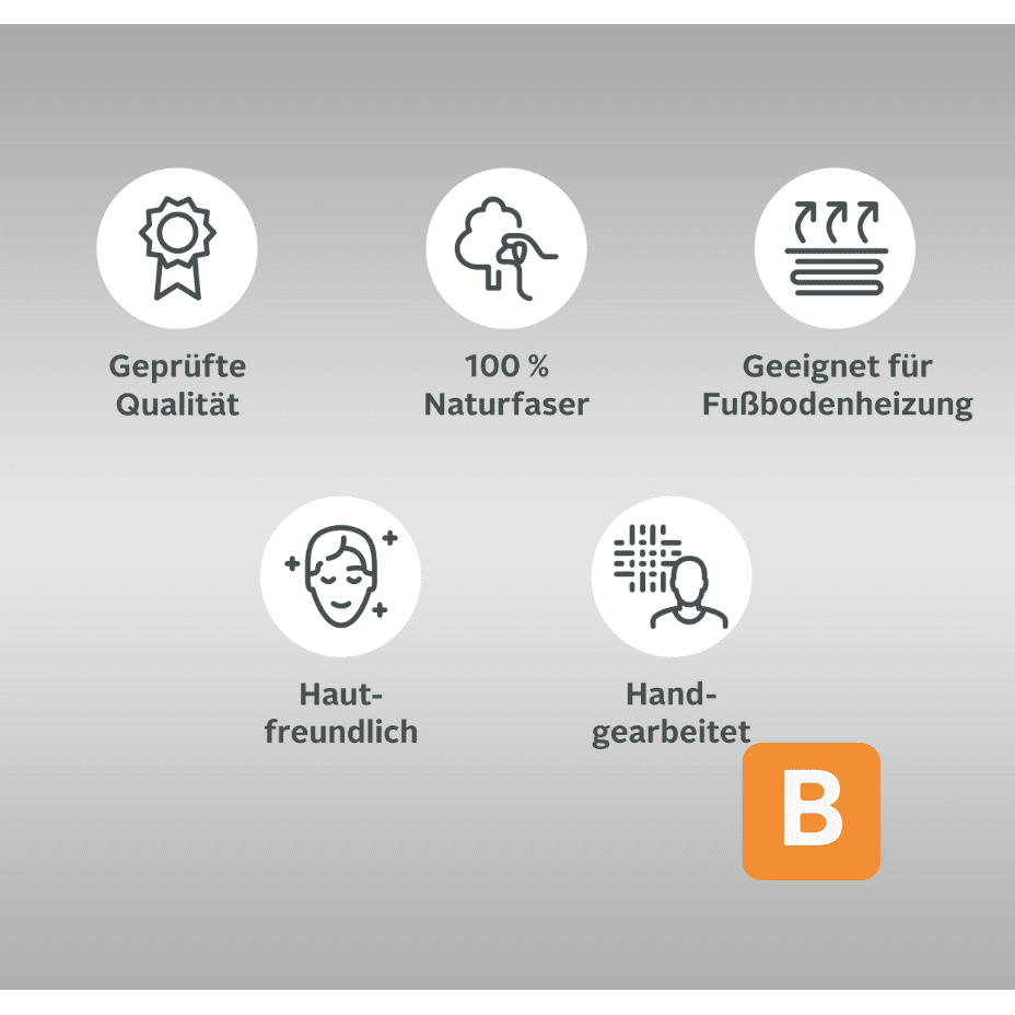 Wollteppich "Woolscape", Maße: 200x200cm - andas andas