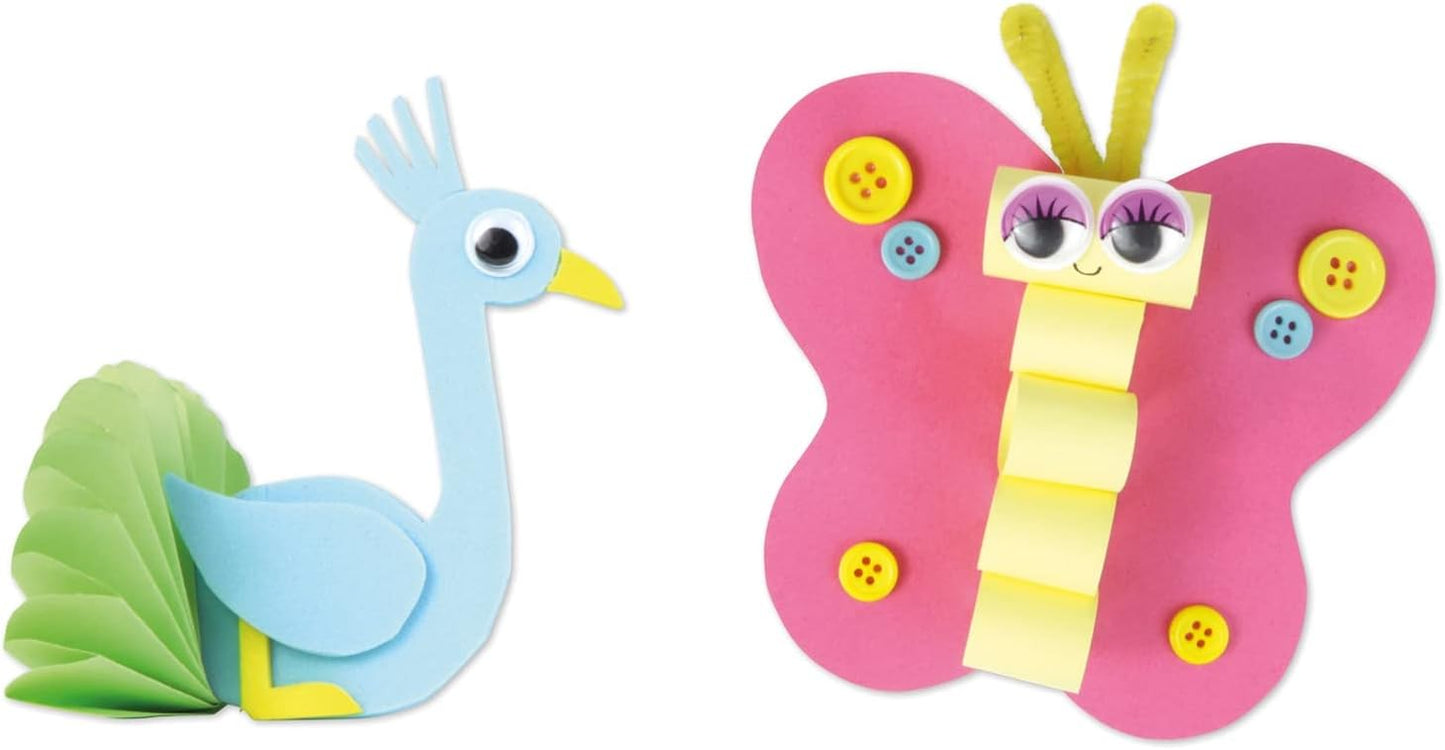 SIMM - "LENA® 42714", Bastelkoffer Pink Papier/Moosgummi/Pompons/etc. , 400 Teile SIMM Spielwaren GmbH