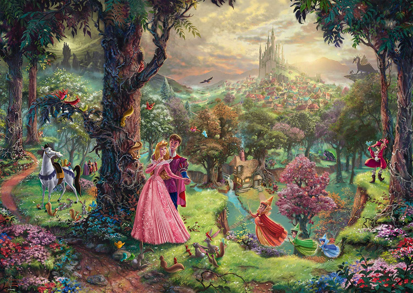 Disney, Dornröschen - 1000 Teile Puzzle (Thomas Kinkade)