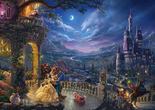 Disney, Die Schöne und das Biest, Tanz im Mondlicht - 1000 Teile Puzzle (Thomas Kinkade)