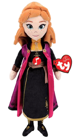 Ty 02407- Disney Frozen 2 - Anna Prinzessin Plüsch mit Sound - 40 cm