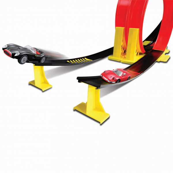 Bburago 18-31216 - Ferrari Race &amp; Play: Dual Loop incl. 2 vehicles and carrying case, 1:43 - Model car