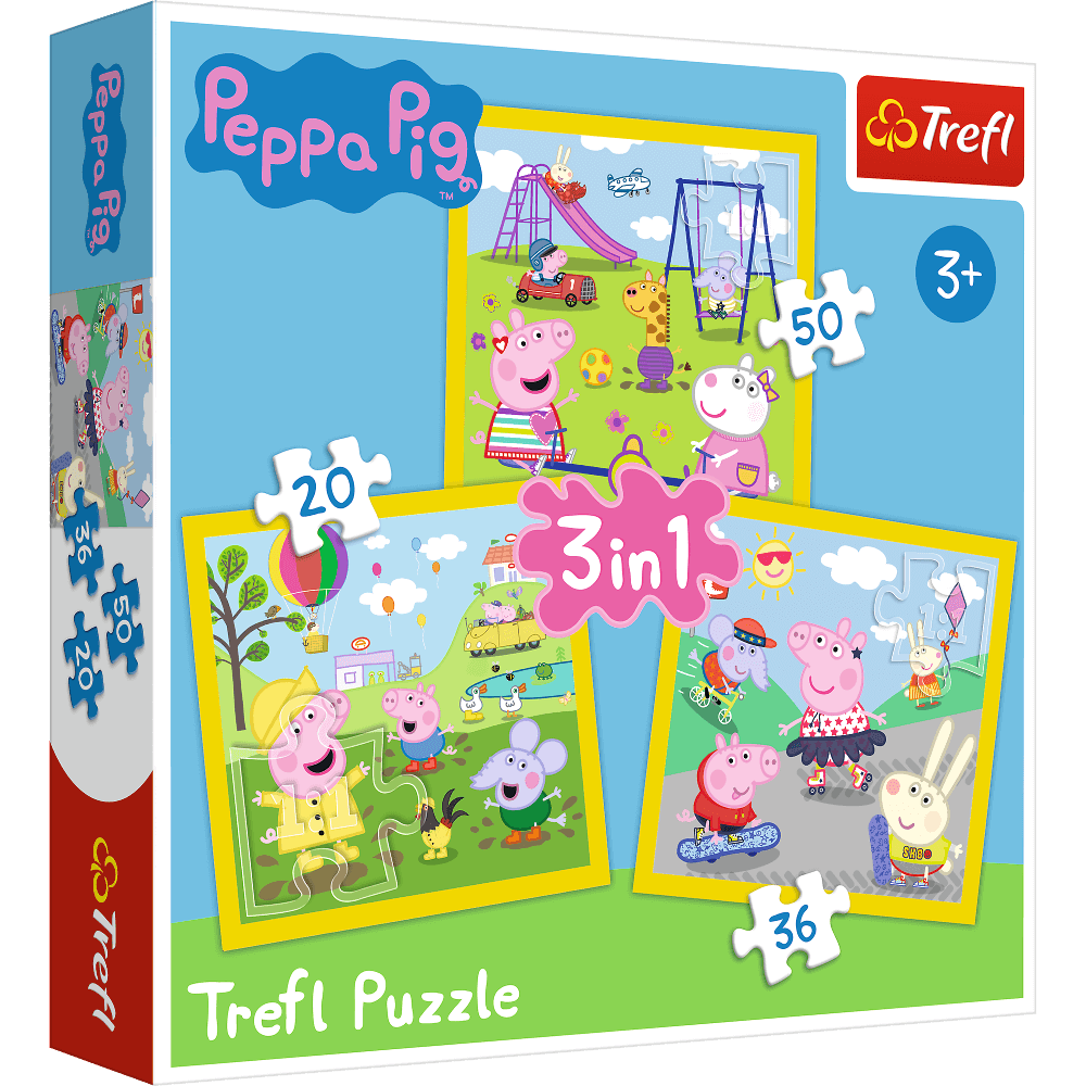 Peppa Pig Ein schöner Tag - Puzzle 3in1 20-50 Teile