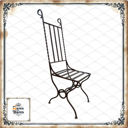 Gartenstuhl "Antik high", Metall, 40x40x123cm - RETOUREN ROYAL