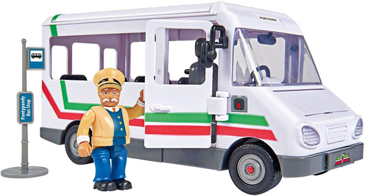 Simba 109251073 - Sam el bombero: Autobús de Trevor con figura