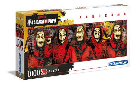 Clementoni 39545 - Netflix - La Casa de Papel - 1000 piece puzzle - panoramic puzzle