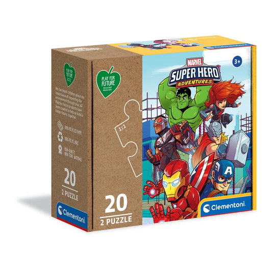 Clementoni 24775 - Marvel Superheroes - 2 x 20 piece puzzle - Play for Future