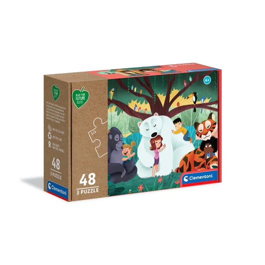 Clementoni 25253 - Fantasyland - 3 x 48 piece puzzle - Play for Future