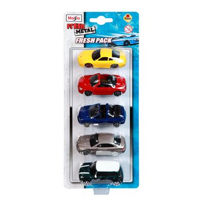 Maisto Toys - Fresh Metal 5-er Set Modellautos, 7,5cm (6-fach sortiert) - Modellauto