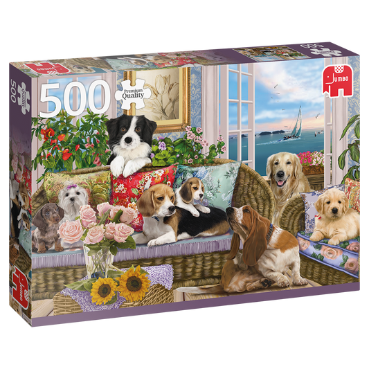 Jumbo Games 18849 - Rompecabezas Furry Friends de 500 piezas
