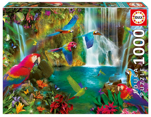 Puzzle Educa 9218457 - Loros Tropicales - Puzzle de 1000 piezas