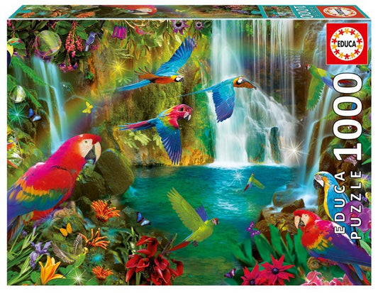 Puzzle Educa 9218457 - Loros Tropicales - Puzzle de 1000 piezas