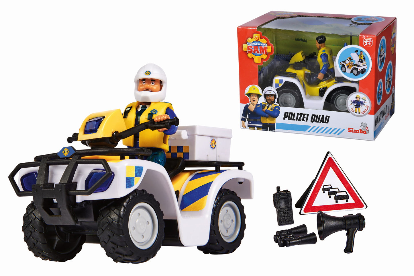 Simba 109251093 - Fireman Sam Police Quad with Figure