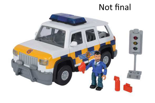 Simba 109251096 - Sam el Bombero - Coche de Policía 4x4 con Figura