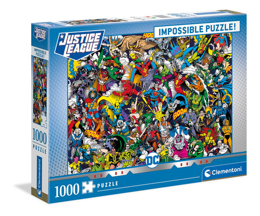 Clementoni 39599 - 1000 piece Impossible Puzzle - DC Comics, Justice League