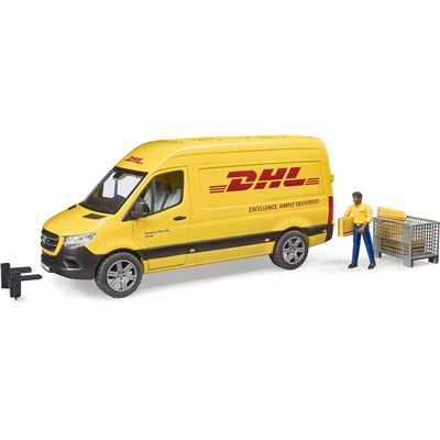 Bruder 02671 - MB Sprinter DHL con conductor y accesorios, 1:16