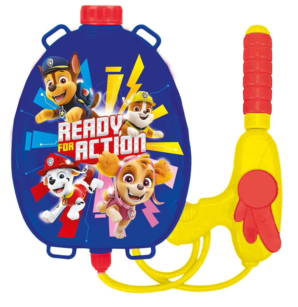 Happy People 16319 - Paw Patrol Wasserpistole, Tank als Rucksack