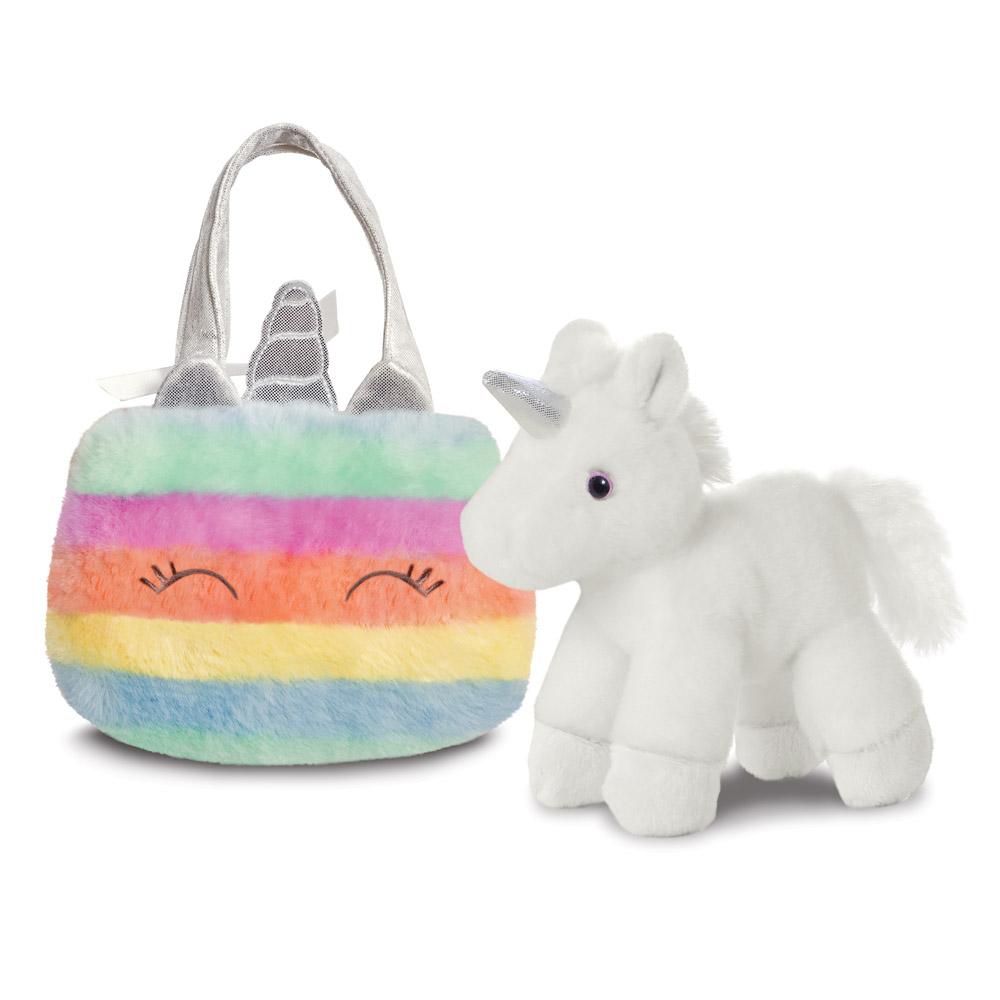 Fancy Rainbow Unicorn in a carrying bag approx. 21 cm - Plush figure