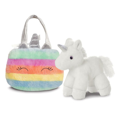 Fancy Rainbow Unicorn in a carrying bag approx. 21 cm - Plush figure