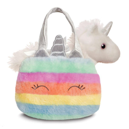 Fancy Rainbow Unicorn in a carrying bag approx. 21 cm - Plush figure