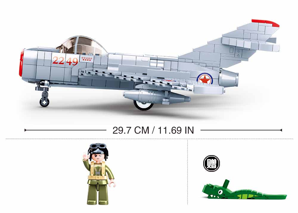 Sluban M38-B0983 - Ladrillos de modelismo - Antiguo avión de combate ruso