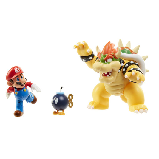 Nintendo Super Mario - Set de figuras de Bowser vs. Mario