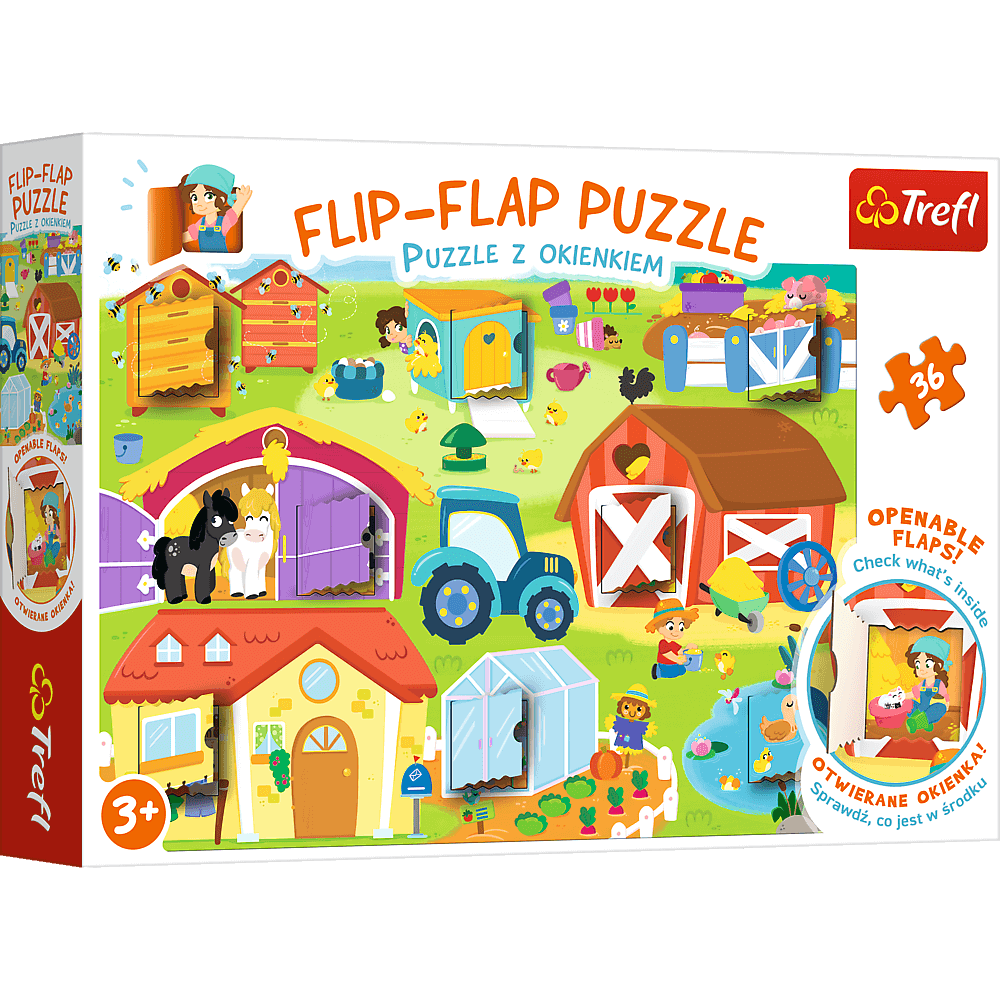 Flip-Flap Puzzle - On the Farm - 36 pieces