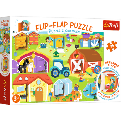 Flip-Flap Puzzle - On the Farm - 36 pieces