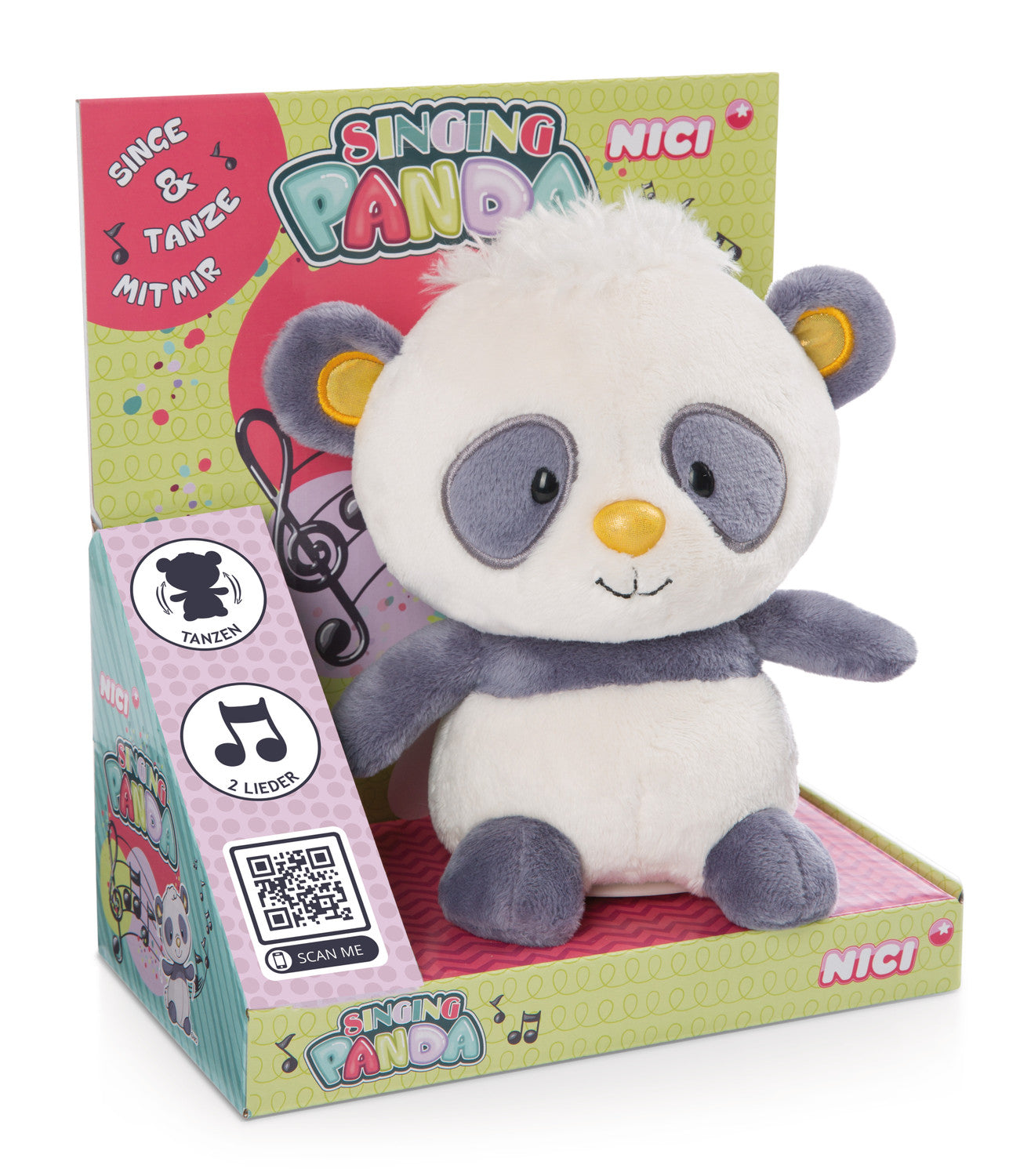 Nici 48417 - Singing Panda plush figure 20 cm with singing and dancing function