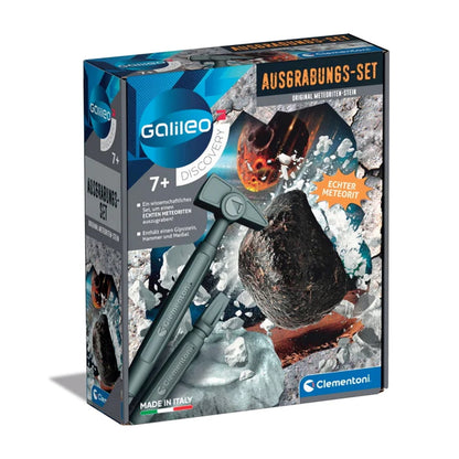 Clementoni 59309 - Excavation Set Original Meteorite Stone - Galileo Discovery