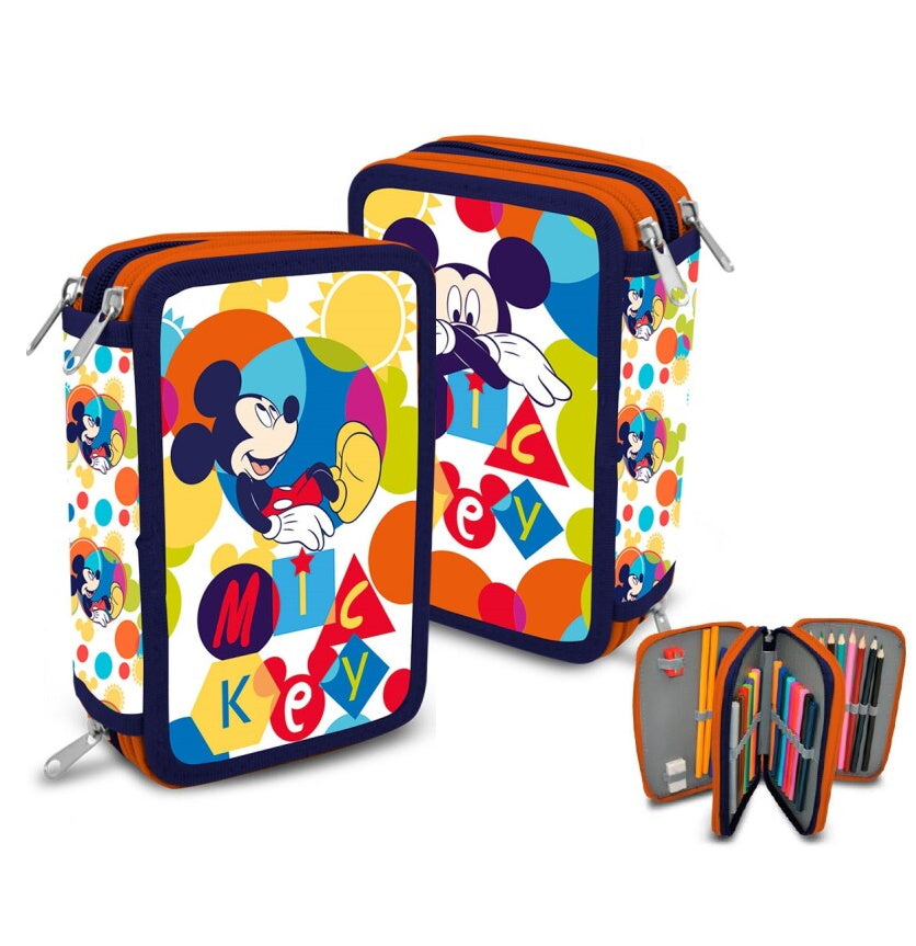 Disney Mickey Mouse - Mäppchen 3-fach Reißverschluss