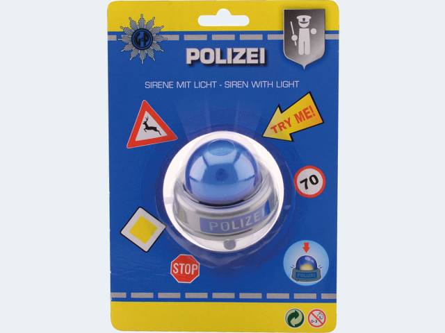 Sirena de policía con luz