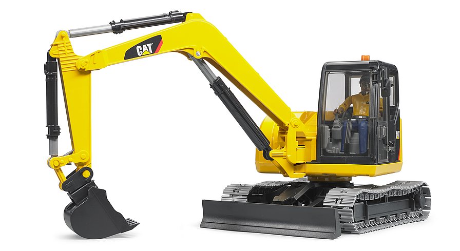 Bruder 02466 - Cat mini excavator with construction worker