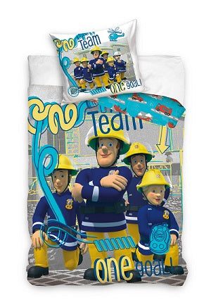 Sam el bombero - Ropa de cama 135x200 + 80x80 cm