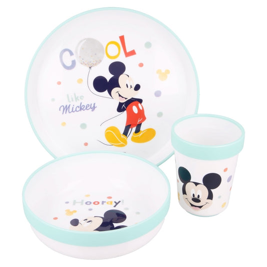 Disney Mickey Mouse - Juego de desayuno antideslizante de 3 piezas - Caja de regalo