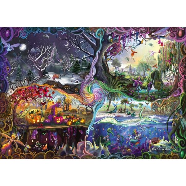 Portal de los Cuatro Reinos - Puzzle de 1000 piezas - Rose Cat Khan