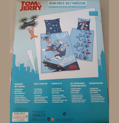 Tom y Jerry - ropa de cama reversible - 80 x 80 / 135 x 200 cm
