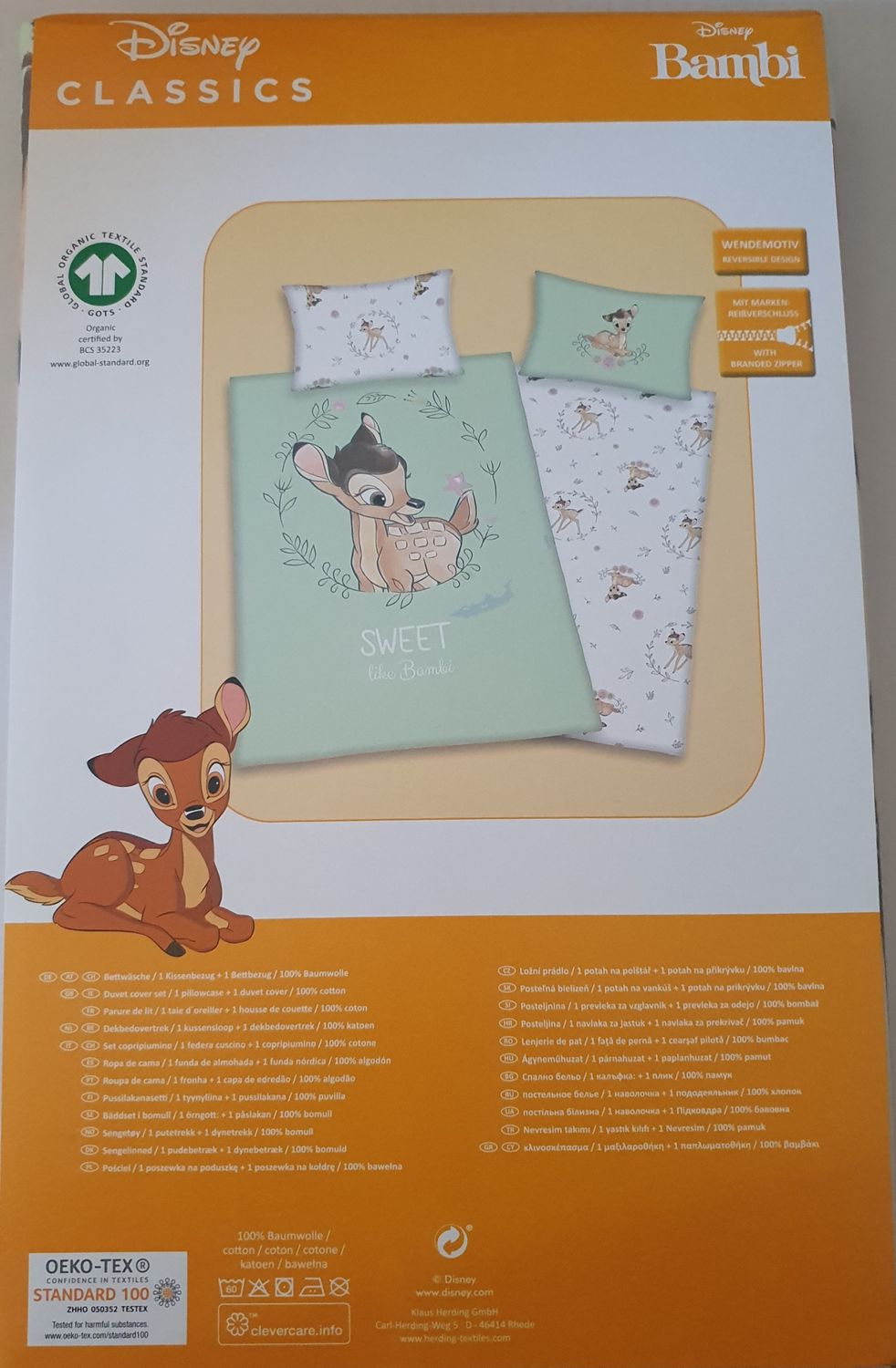 Disney Bambi - Wendebettwäsche - 65/100 x 160 x 210 cm