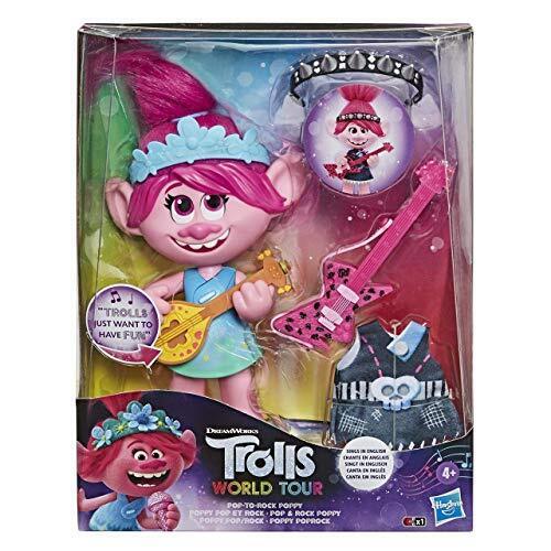 Hasbro - Trolls - Poppy singende Puppe mit 2 verschiedenen Looks