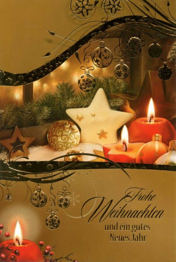 Weihnachtskarten Kerzen - 100 Stück - 6 Motive