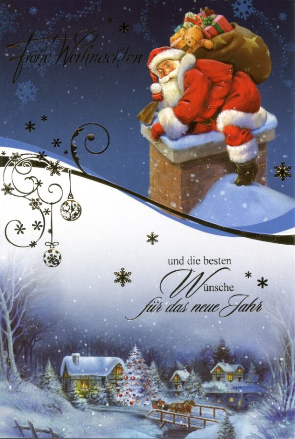 Weihnachtskarten Weihnachtsmann - 100 Stück - 6 Motive