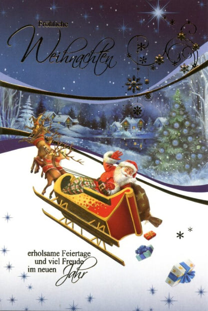 Weihnachtskarten Weihnachtsmann - 100 Stück - 6 Motive