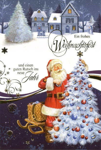 Weihnachtskarten Weihnachtsmann - 100 Stück - 6 Motive