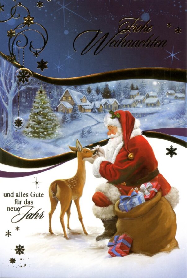 Weihnachtskarten Weihnachtsmann - 100 Stück - 6 Motive