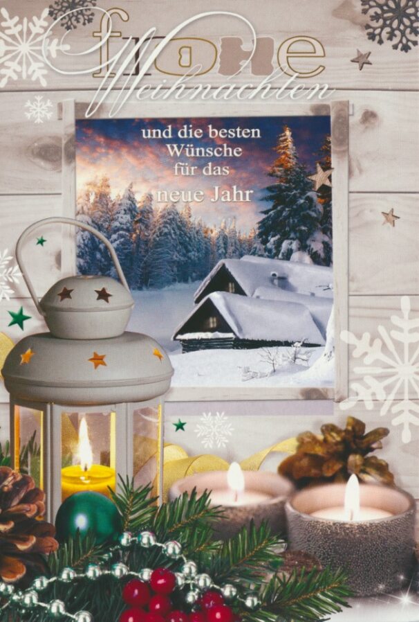 Weihnachtskarten - 100 Stück - 8 Motive