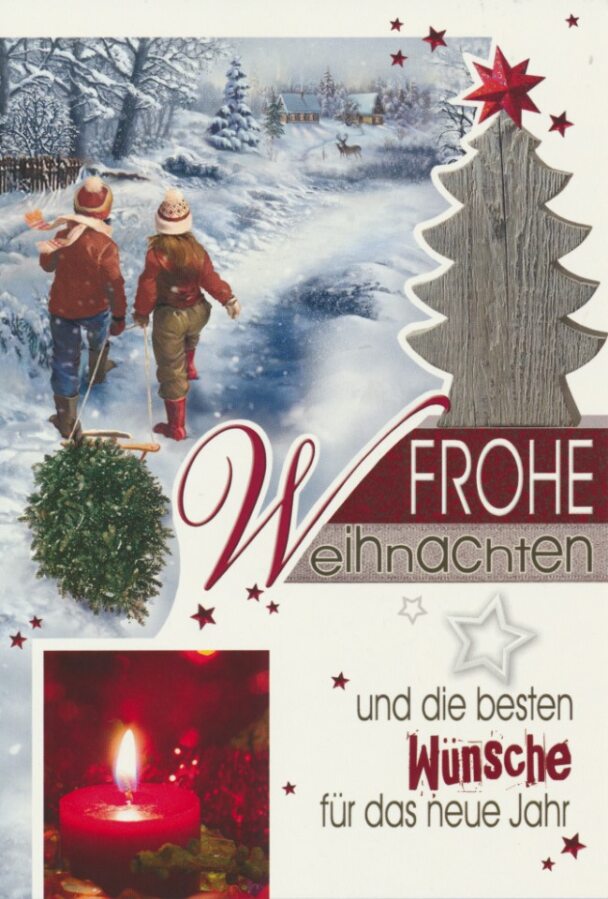 Weihnachtskarten - 100 Stück - 8 Motive