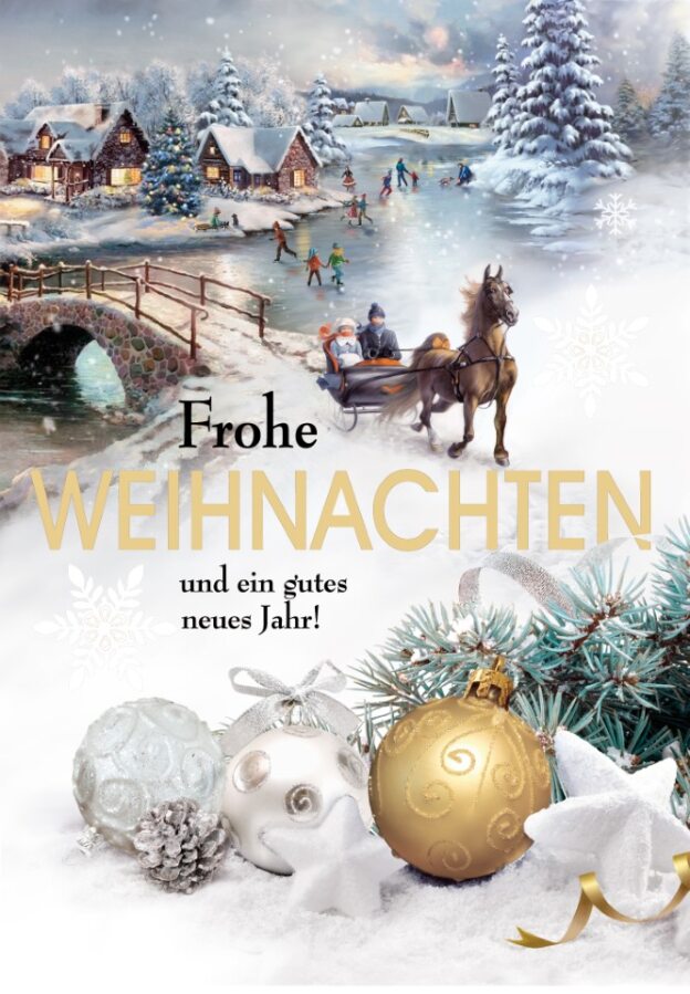Weihnachtskarten - 100 Stück - 6 Motive