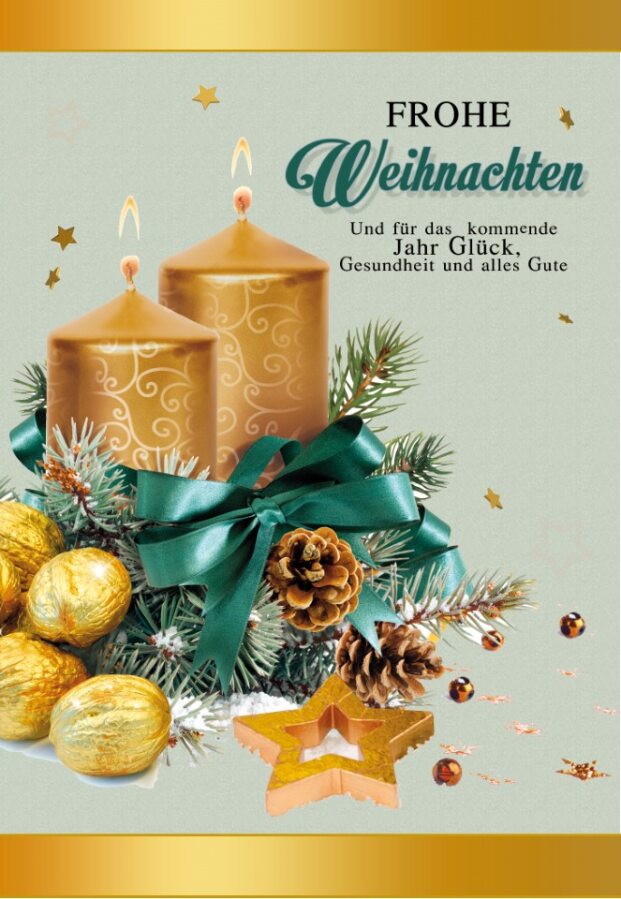 Weihnachtskarten - 100 Stück - 6 Motive