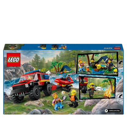 LEGO® 60412 City Fire - Camión de bomberos con bote de rescate (301 piezas)